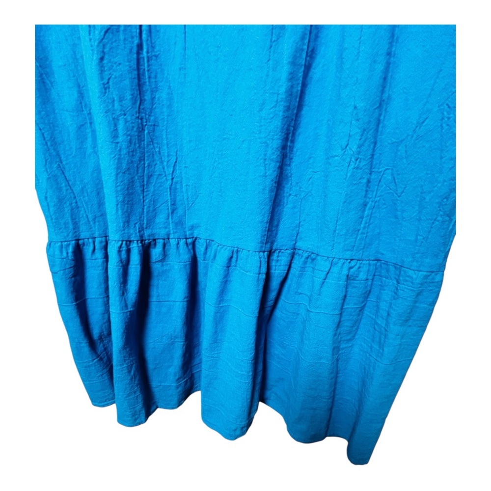 The Vermont Country Store Turquoise Mumu Women's Dress Sz. 3X Cottage Pockets - Picture 5 of 7